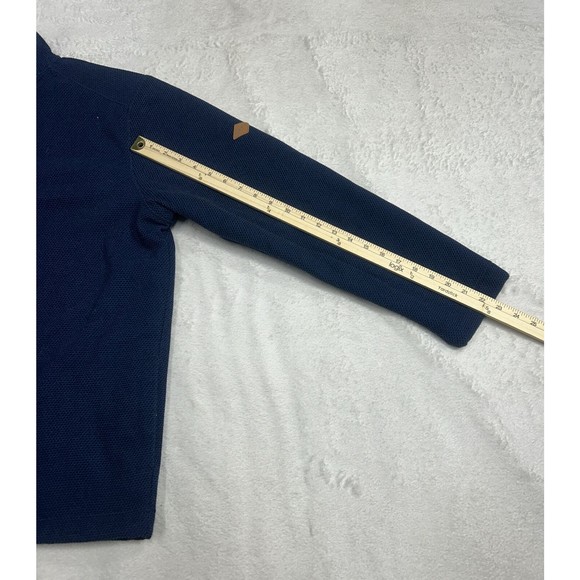 Orvis Pullover Sweater 1/4 Zip Men's Size Large Sherpa Fleece Lined Blue - Picture 7 of 8